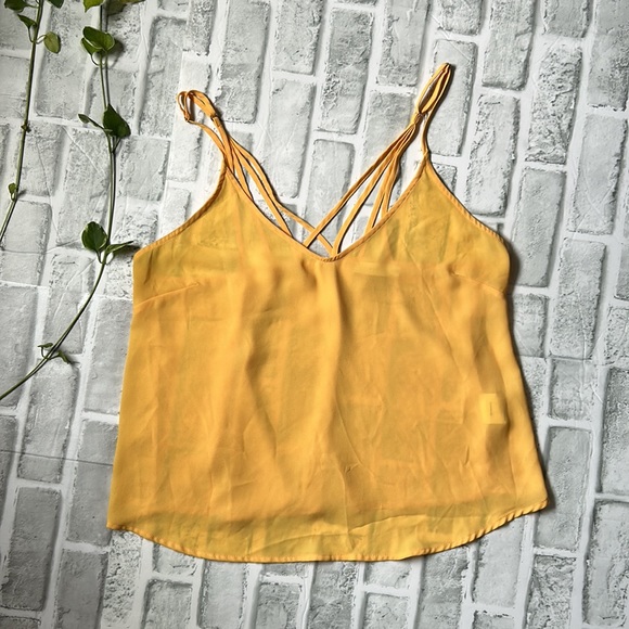 LUSH | SHEER BACK CROSS CAMISOLE - Picture 1 of 7